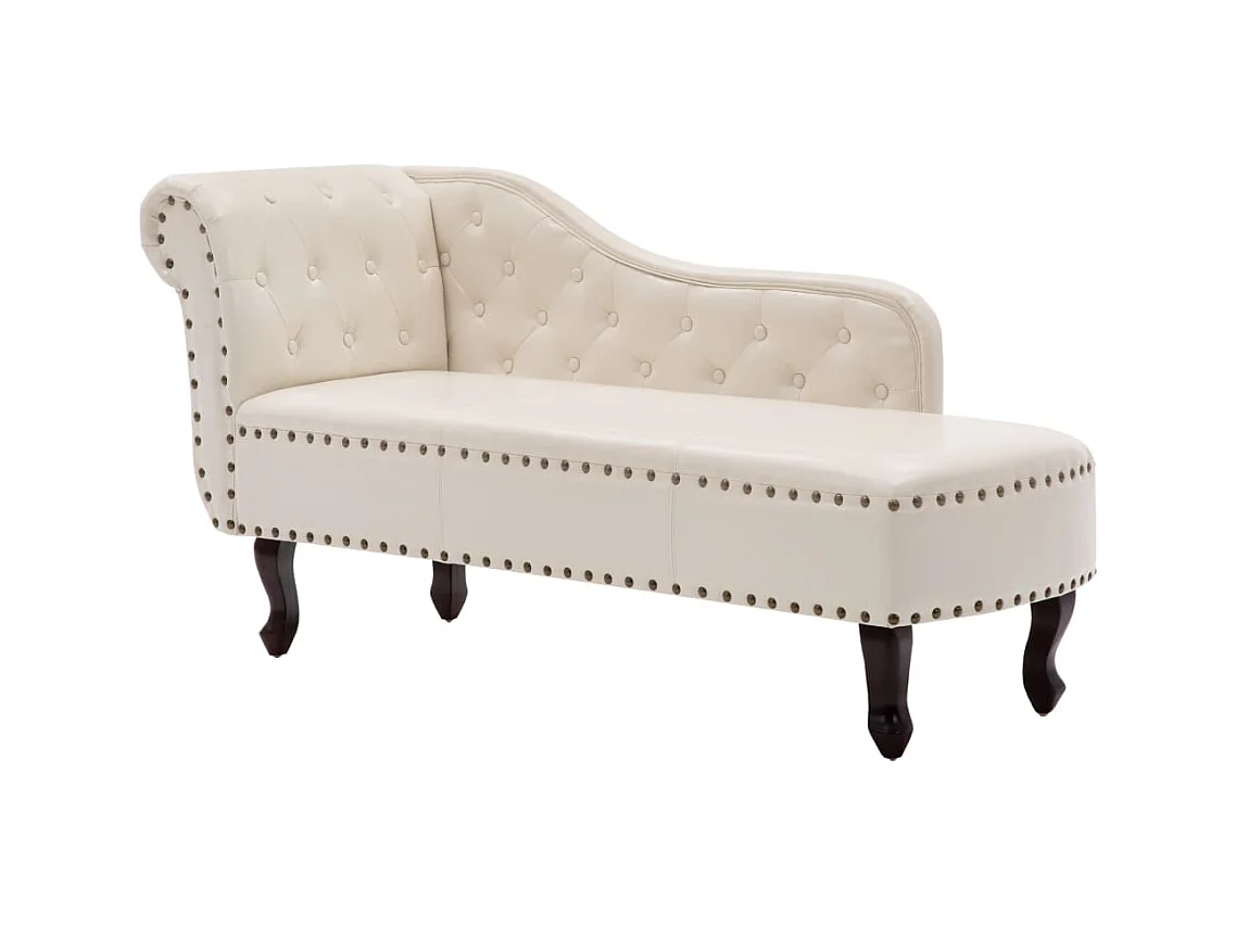 Cador  Chaiselongue Creme Kunstleder