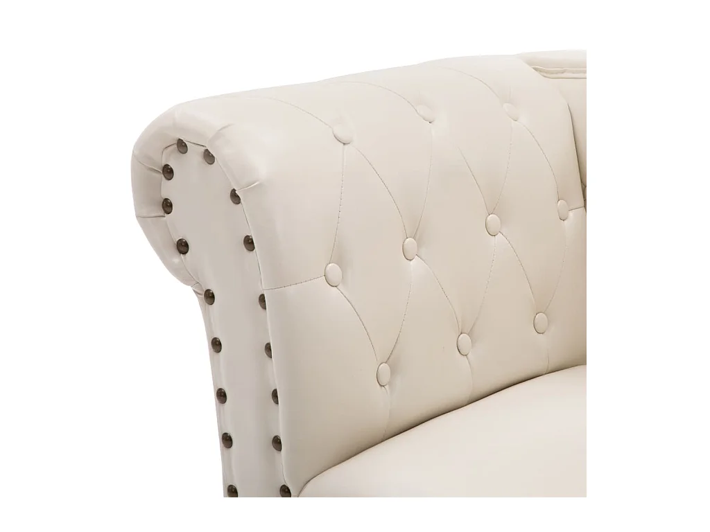 Cador  Chaiselongue Creme Kunstleder