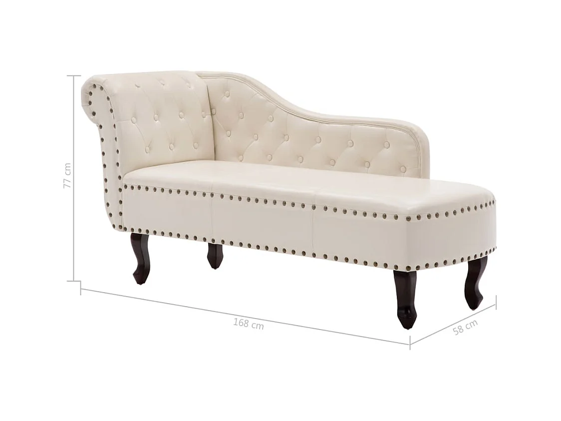 Cador  Chaiselongue Creme Kunstleder