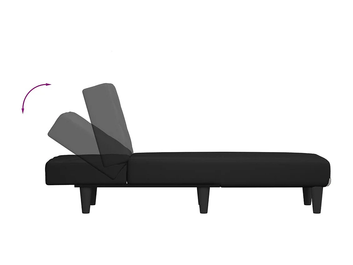 Città della Pieve  Chaise longue stof zwart