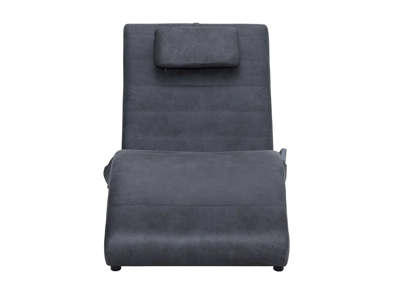 Blytheville  Massage Chaiselongue mit Kissen Grau Wildleder-Optik