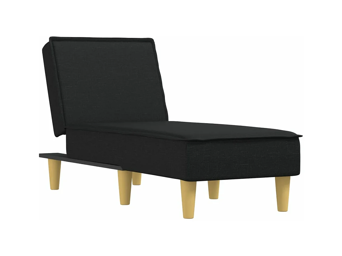 Trapani  Chaise longue noir tissu