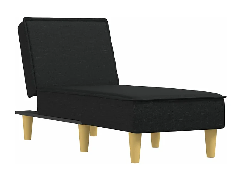 Trapani  Chaise longue stof zwart