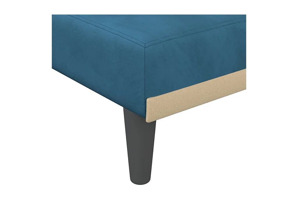 Sophie-Léonore  Sofá diván de terciopelo azul