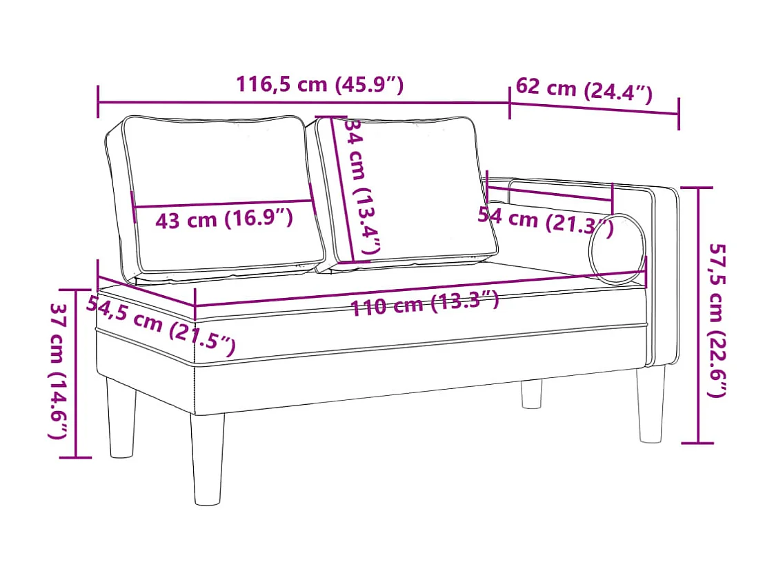 Clonlusk  Sofá diván con cojines terciopelo gris oscuro