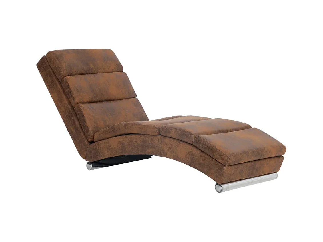 Valentina Isabel  Chaise longue Marron Similicuir daim