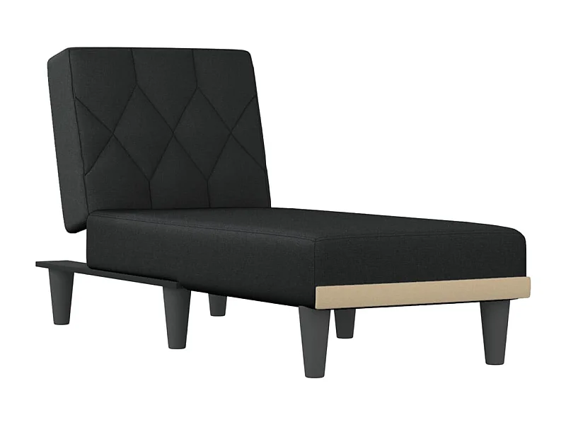 Brent Wayne  Chaise Longue in Tessuto Nero