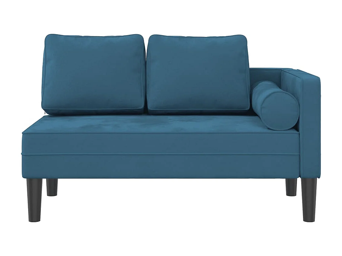 Clonlusk  Chaise longue met kussens fluweel blauw