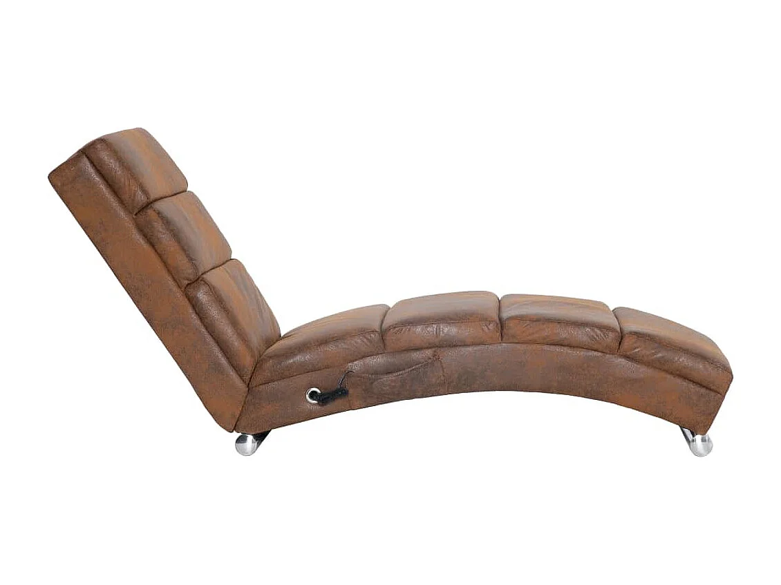 Puttershoek  Chaise longue de massage Marron Similicuir daim