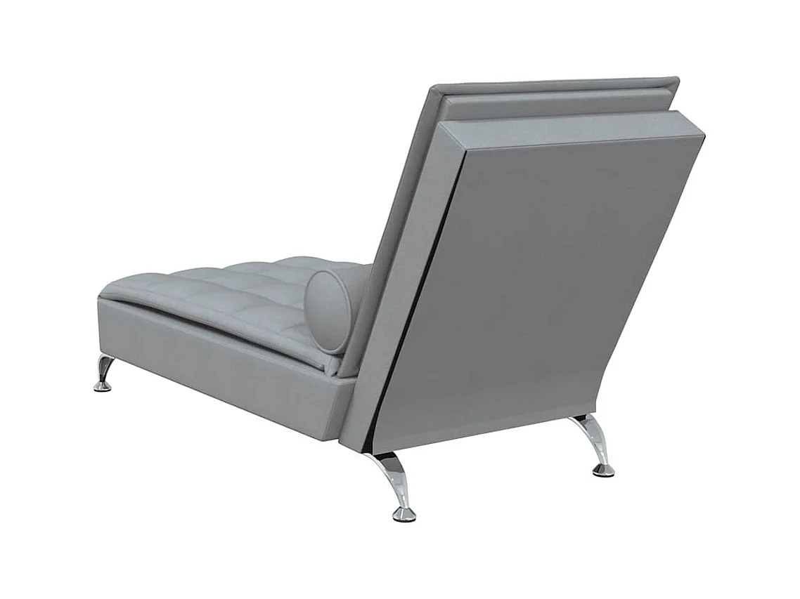 Yrin  Sofá diván de masaje con cojín de tela gris claro
