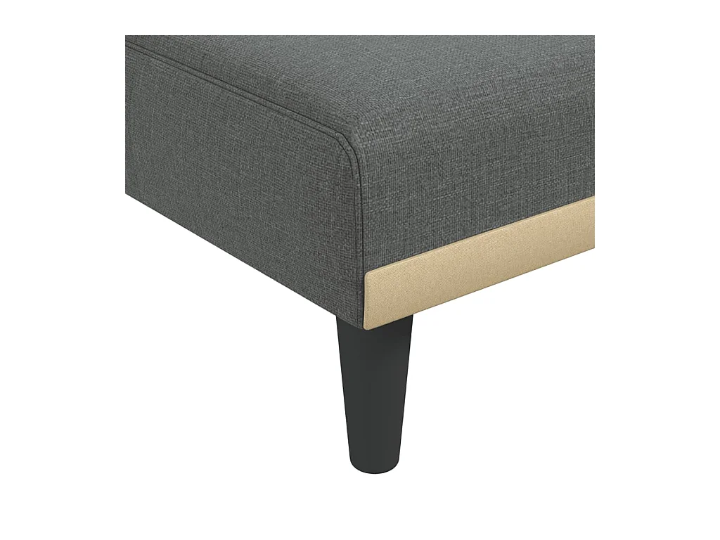 Jersey City  Sofá diván de tela gris oscuro