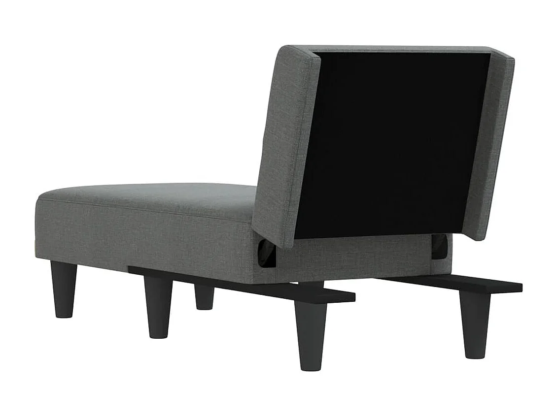 Jersey City  Chaise longue stof donkergrijs