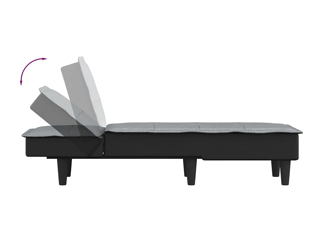 Claire-Olympe  Chaise longue stof lichtgrijs