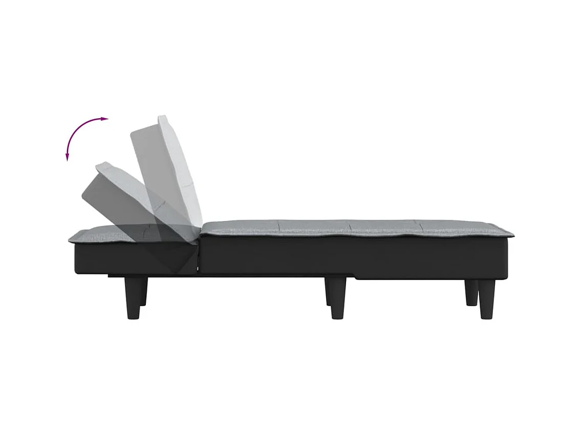 Claire-Olympe  Chaiselongue Hellgrau Stoff