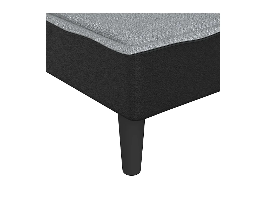 Claire-Olympe  Chaiselongue Hellgrau Stoff