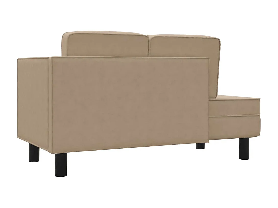 Wylrik  Chaise longue avec coussins et traversin cappuccino similicuir
