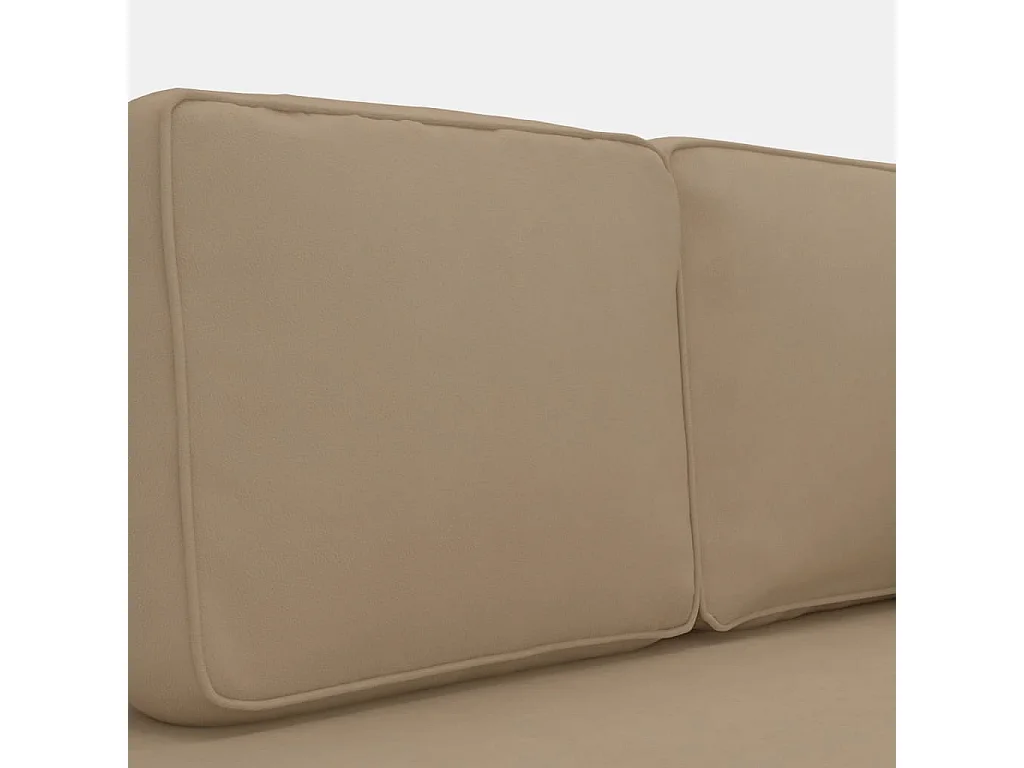 Wylrik  Chaise longue avec coussins et traversin cappuccino similicuir