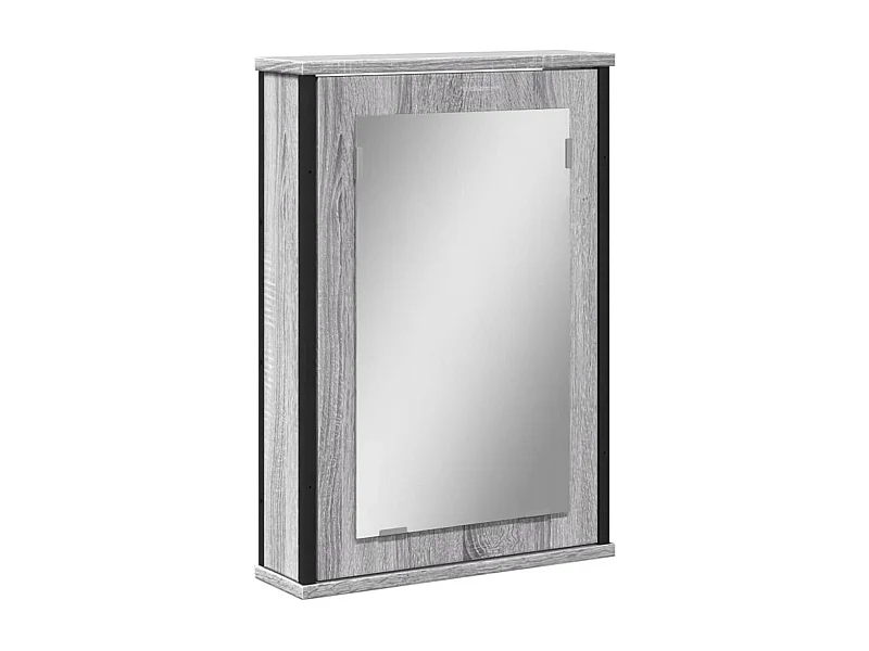 Clemente  Armoire à miroir de salle de bain sonoma gris bois d’ingénierie