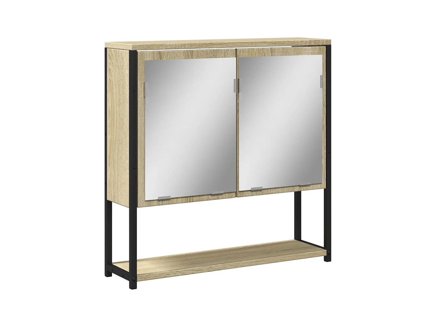 Edmondo  Bad-Spiegelschrank Sonoma-Eiche 60x16x60 cm Holzwerkstoff