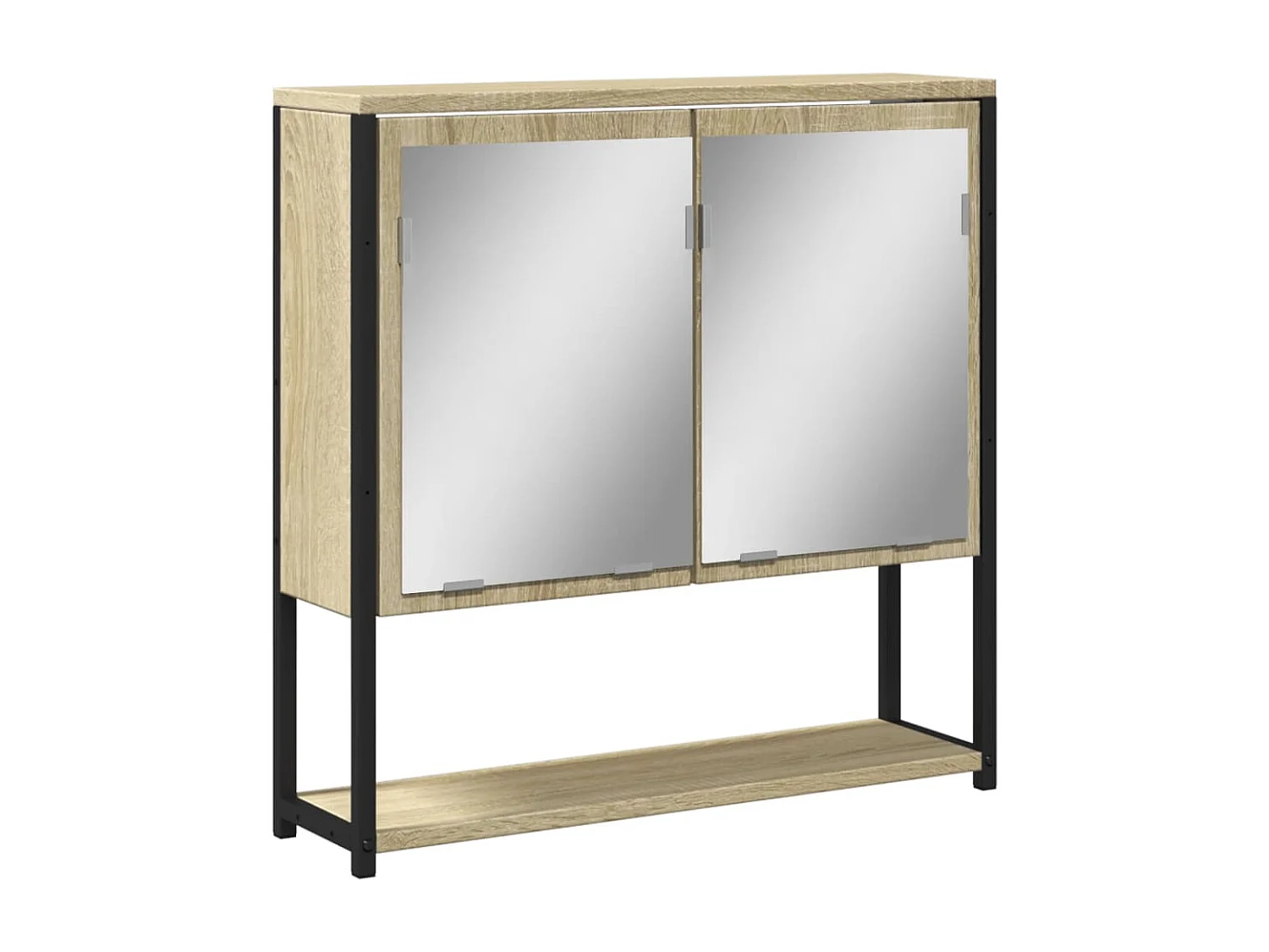 Edmondo  Bad-Spiegelschrank Sonoma-Eiche 60x16x60 cm Holzwerkstoff
