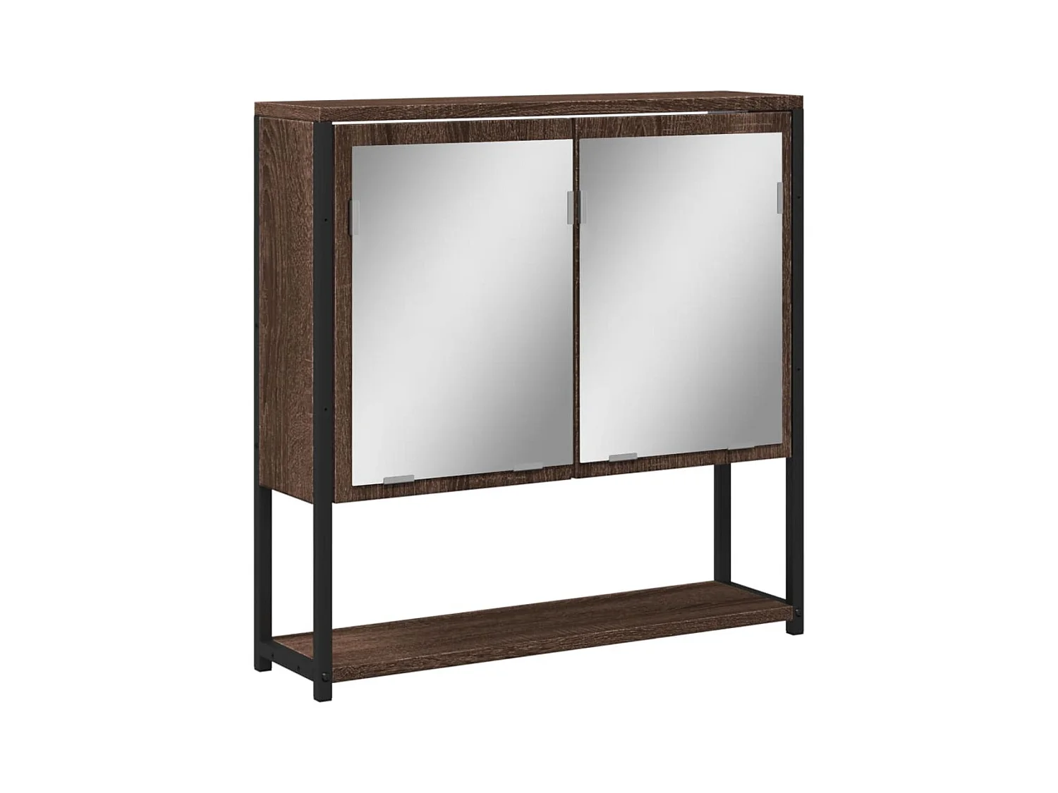 Edmondo  Bad-Spiegelschrank Braun Eiche-Optik 60x16x60cm Holzwerkstoff