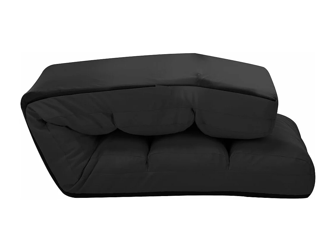 Guadalupe Isabel  Chaise pliable de sol Noir Similicuir