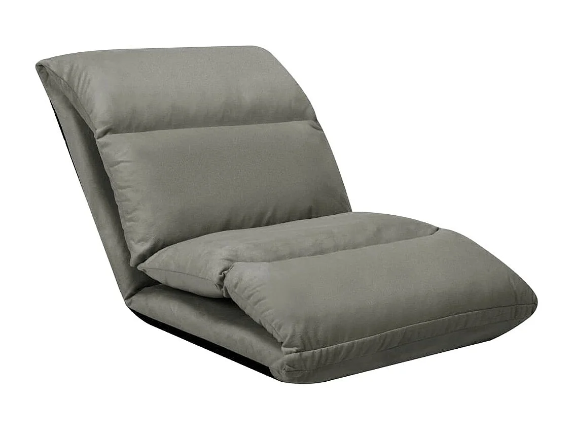 Pirjo  Chaise pliable de sol Gris foncé Microfibre
