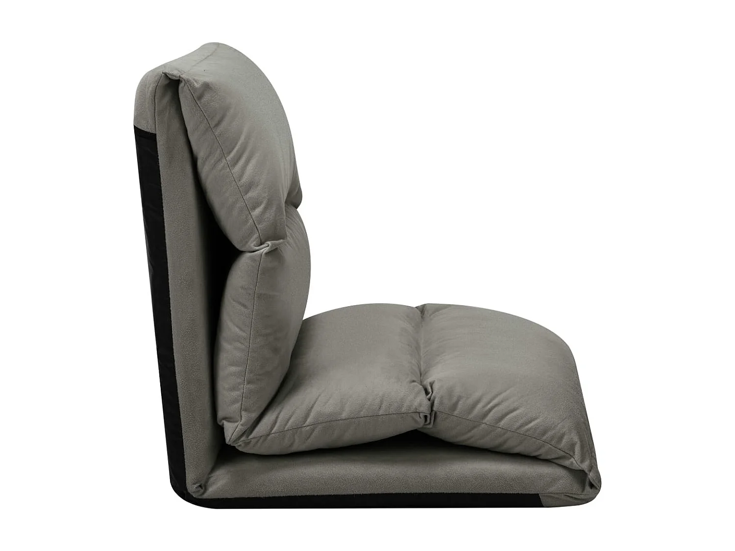 Pirjo  Chaise pliable de sol Gris foncé Microfibre