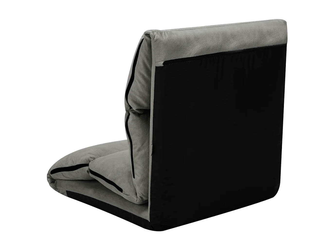 Pirjo  Chaise pliable de sol Gris foncé Microfibre