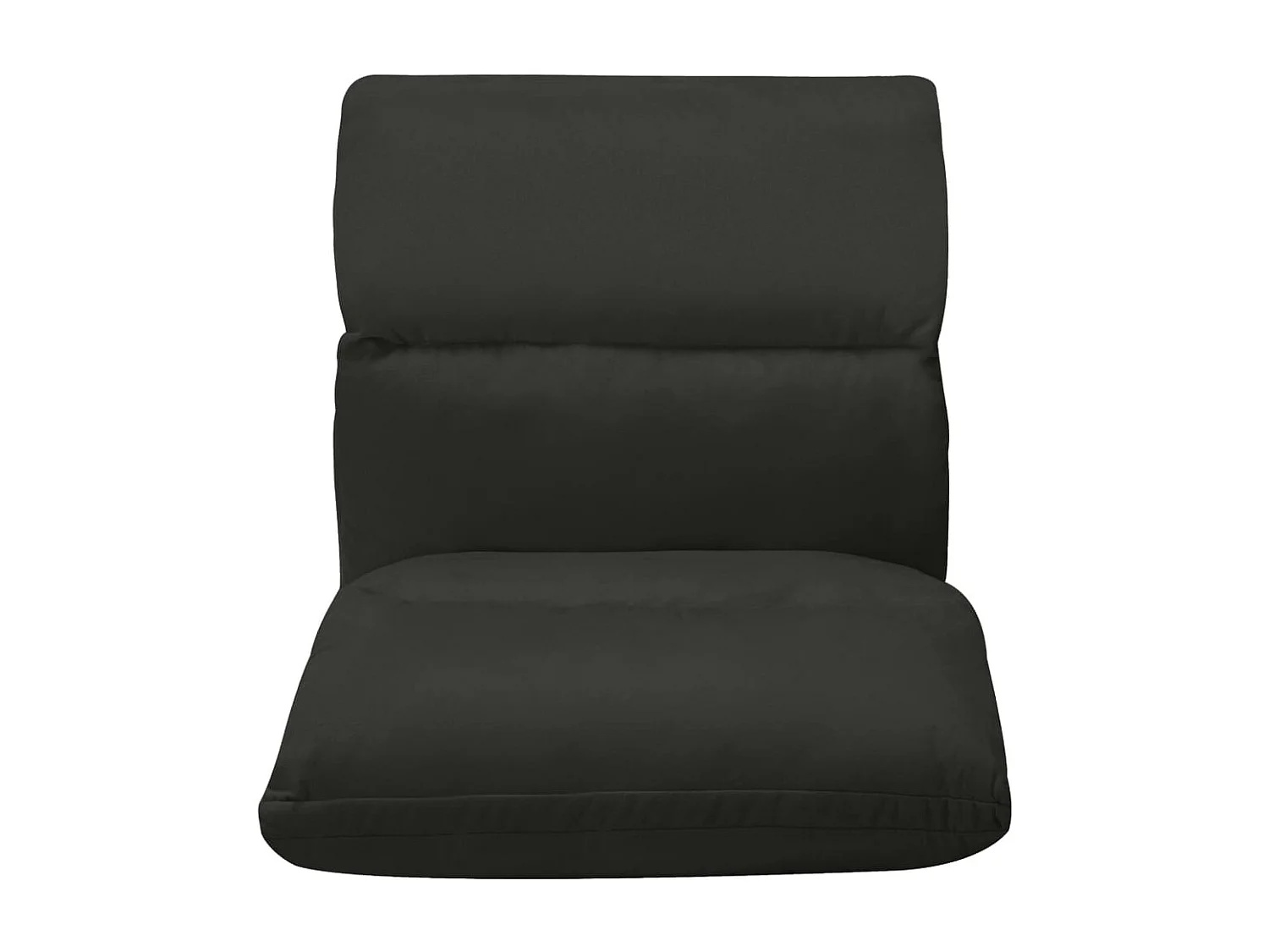 Pirjo  Chaise pliable de sol Noir Microfibre