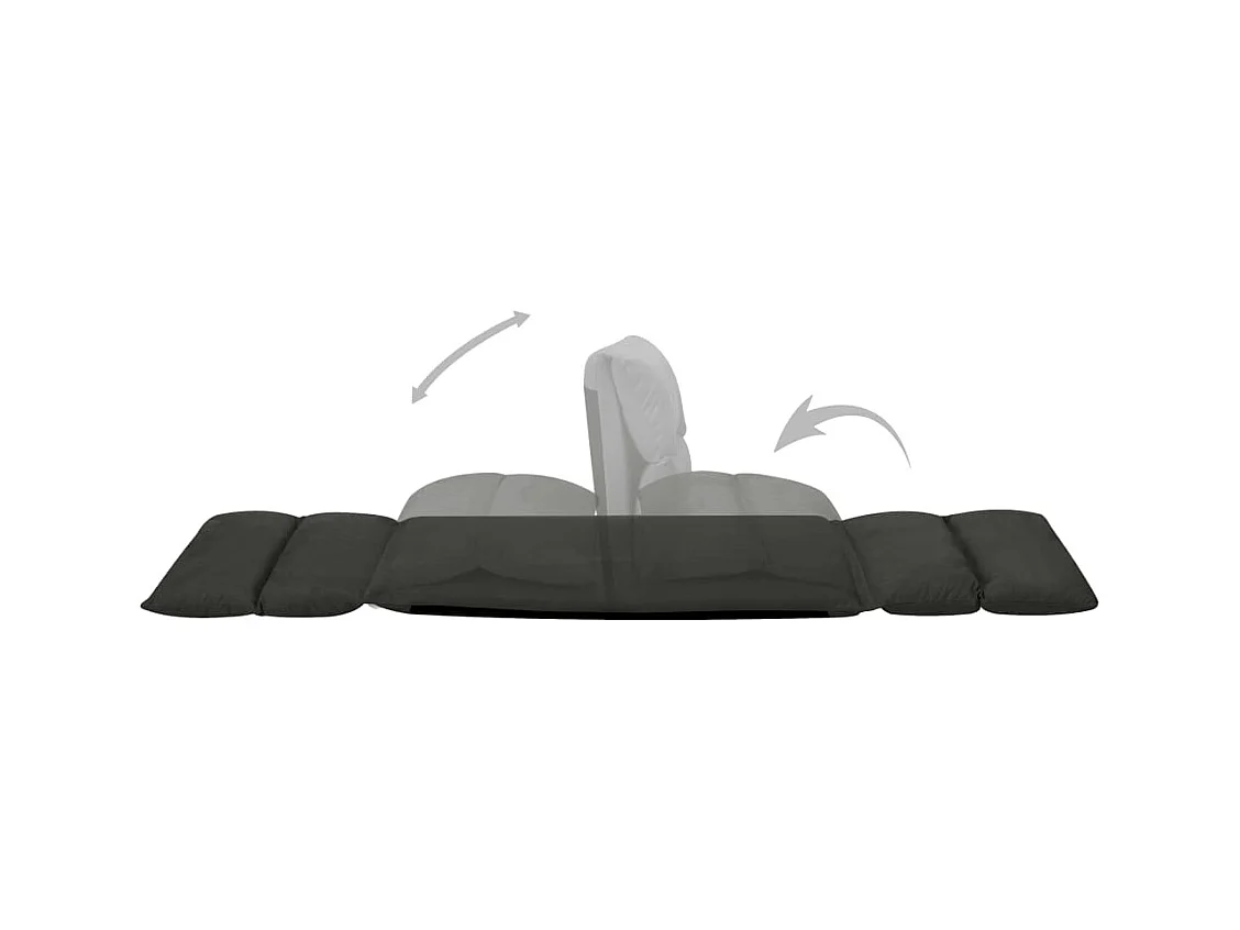 Pirjo  Chaise pliable de sol Noir Microfibre