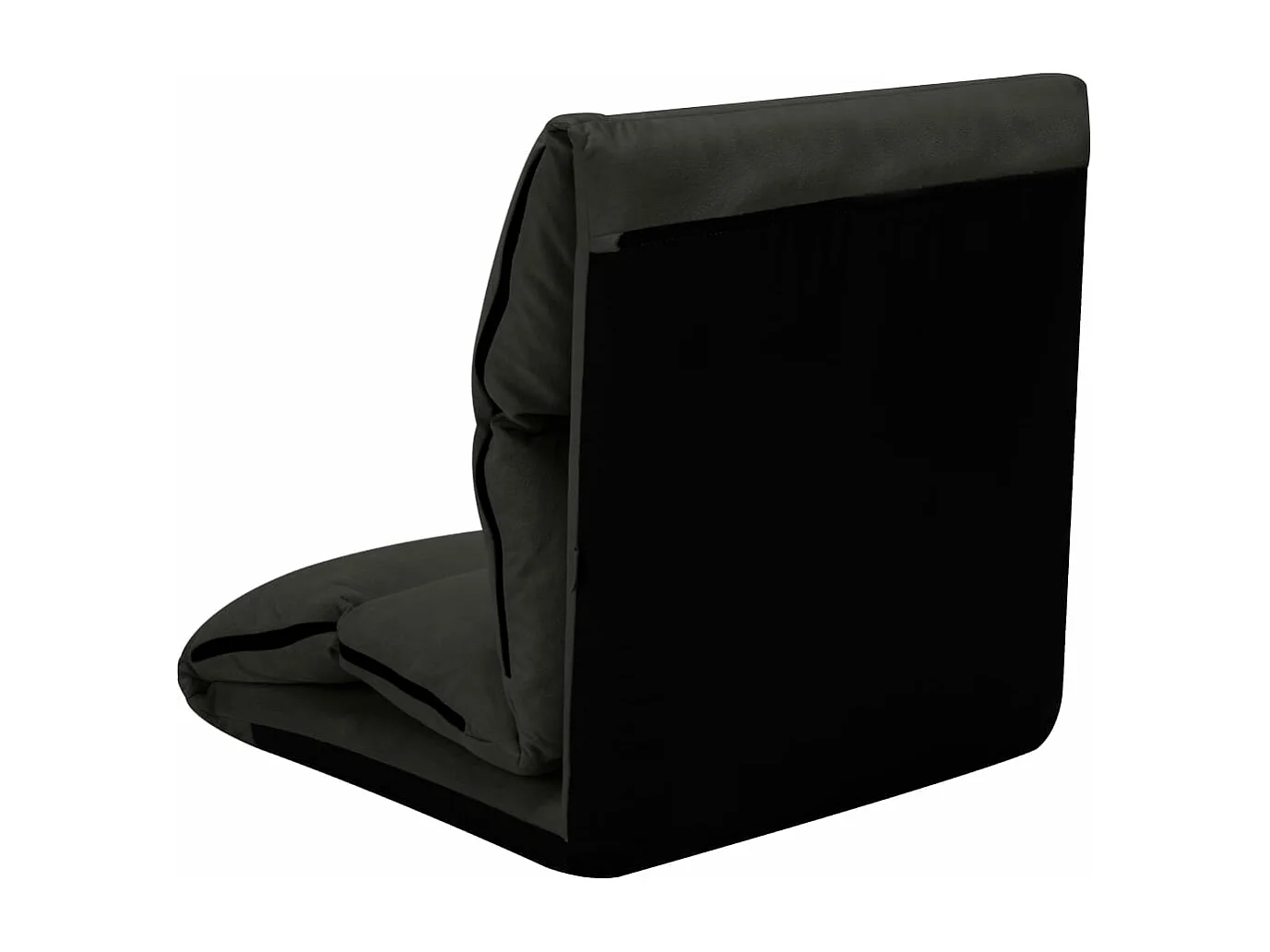 Pirjo  Chaise pliable de sol Noir Microfibre