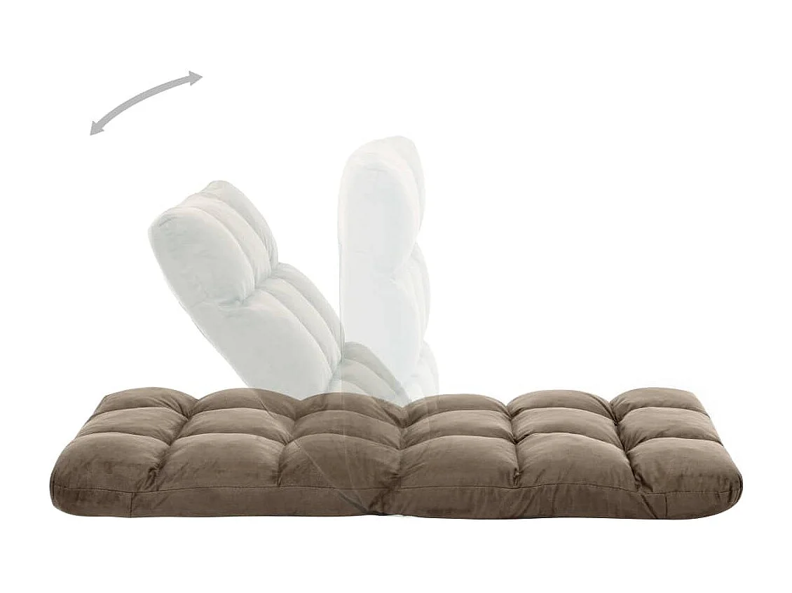 Mjalka  Chaise pliable de sol Taupe Microfibre