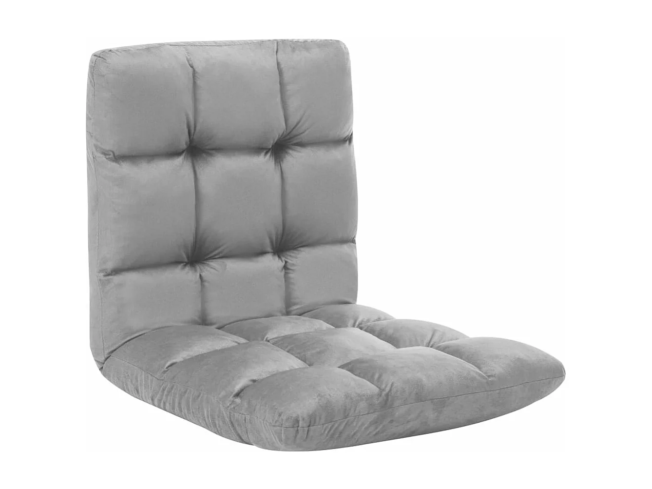 Mjalka  Chaise pliable de sol Gris clair Microfibre