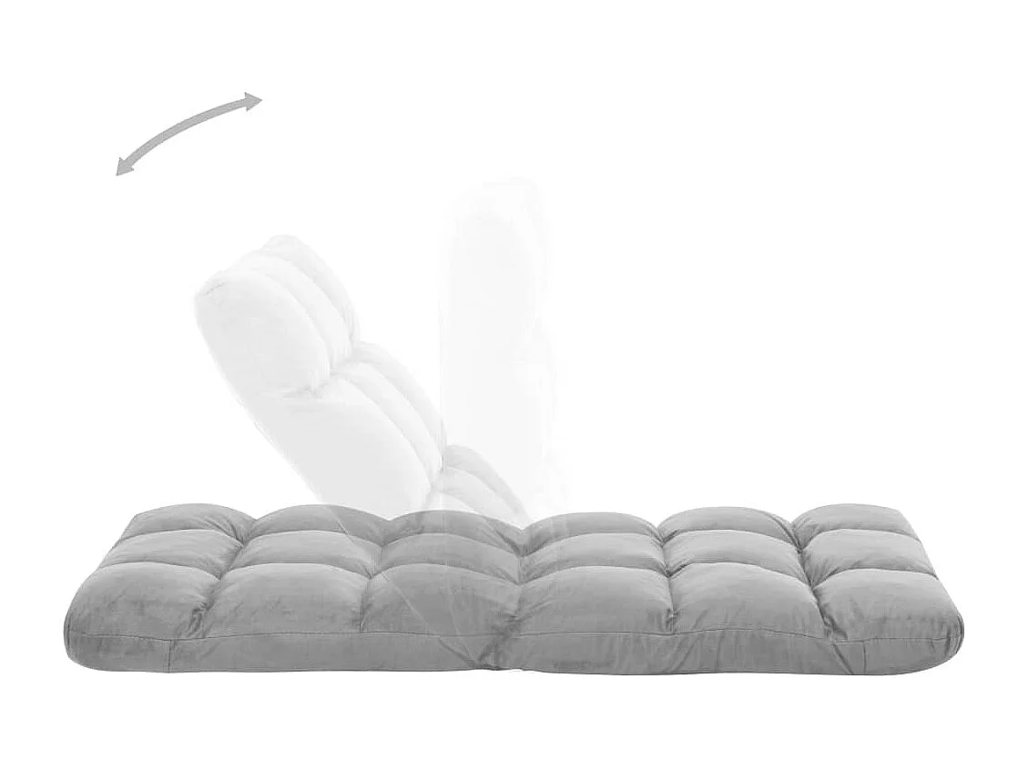 Mjalka  Chaise pliable de sol Gris clair Microfibre