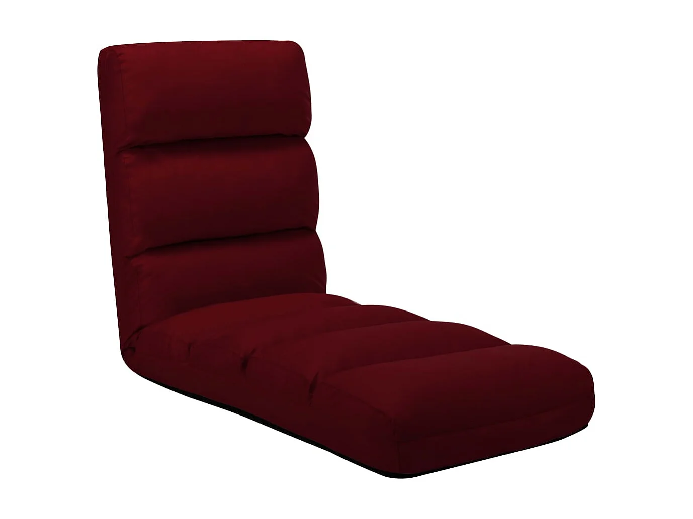 Guadalupe Isabel  Chaise pliable de sol Rouge bordeaux Similicuir