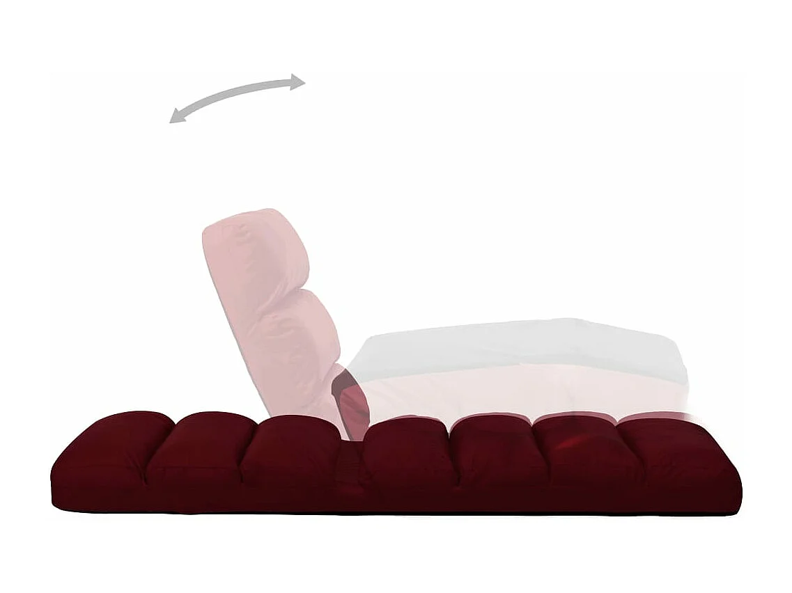 Guadalupe Isabel  Chaise pliable de sol Rouge bordeaux Similicuir