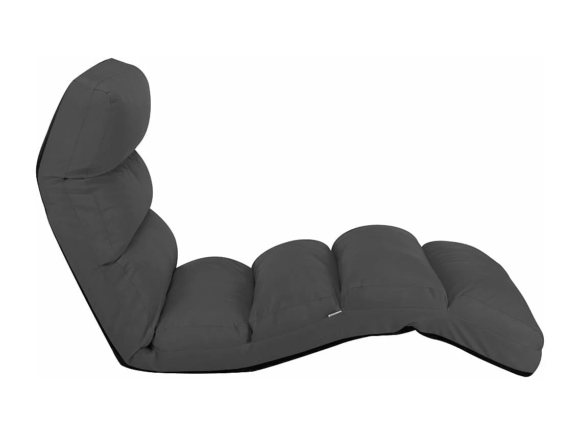 Guadalupe Isabel  Chaise pliable de sol Anthracite Similicuir