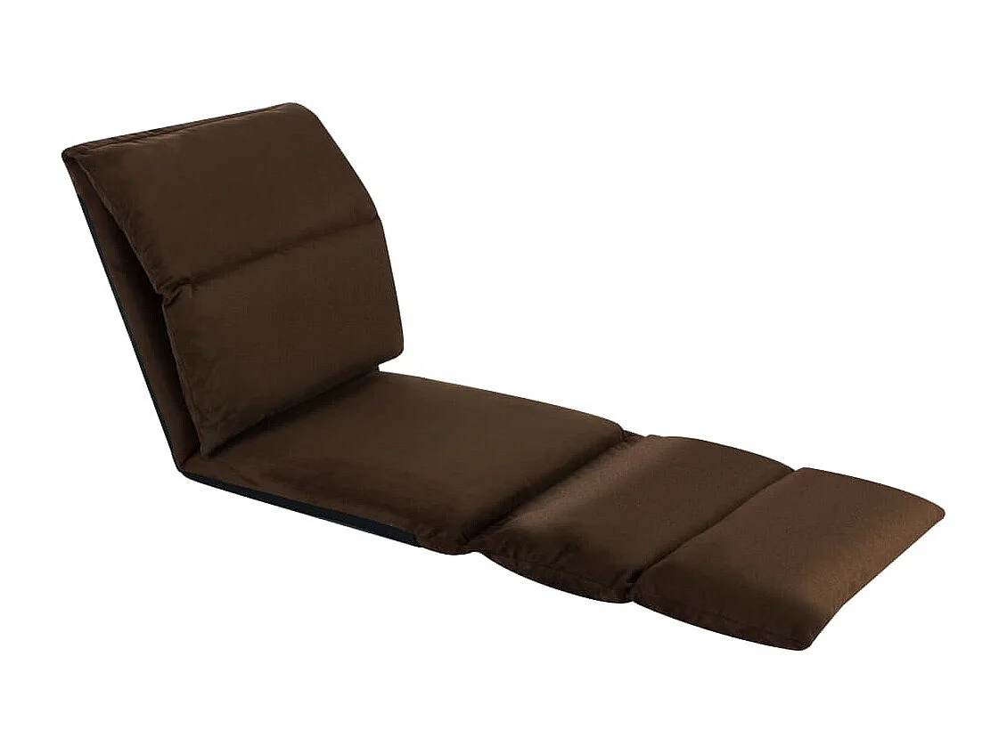 Pirjo  Chaise pliable de sol Marron Microfibre
