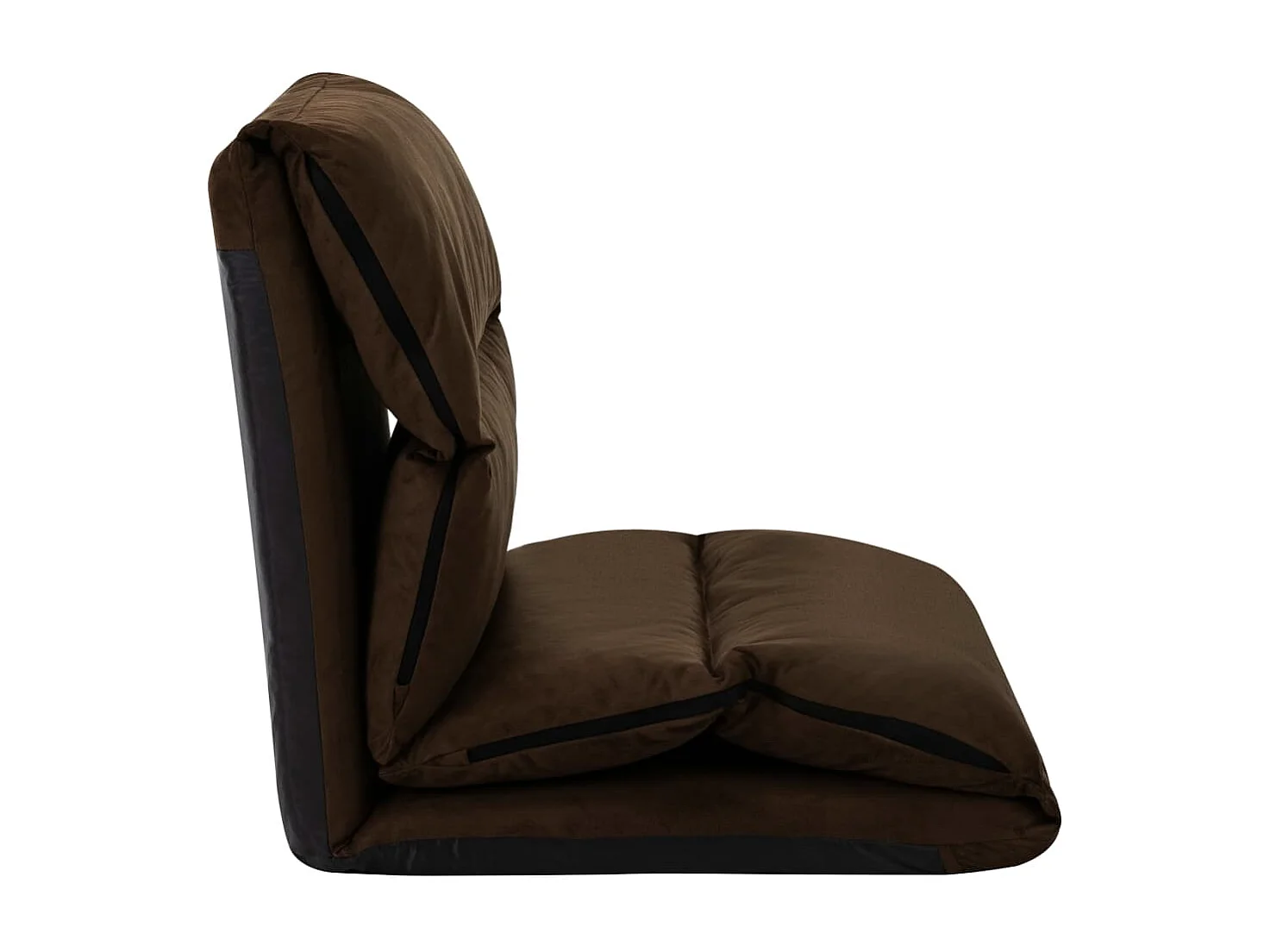 Pirjo  Chaise pliable de sol Marron Microfibre