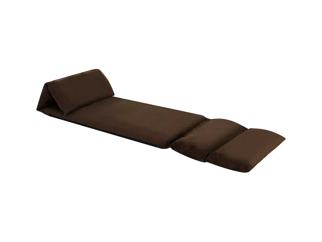 Pirjo  Chaise pliable de sol Marron Microfibre