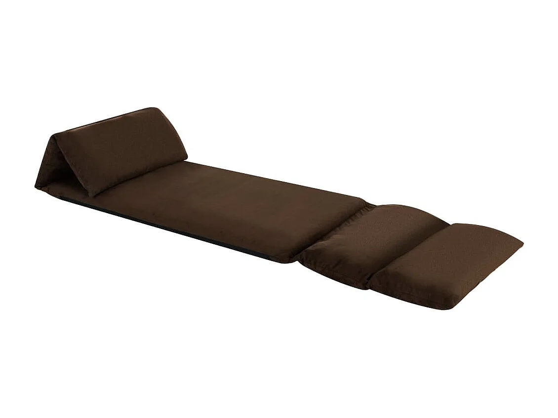 Pirjo  Chaise pliable de sol Marron Microfibre