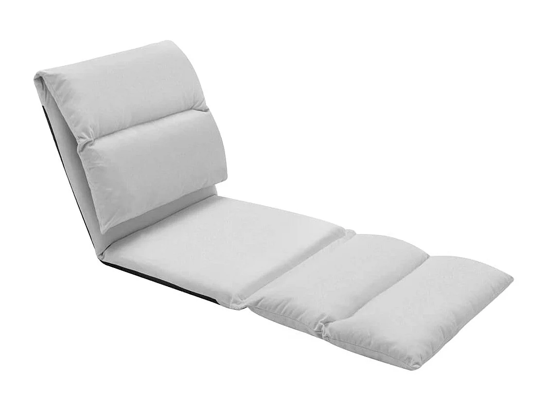 Pirjo  Chaise pliable de sol Gris clair Microfibre