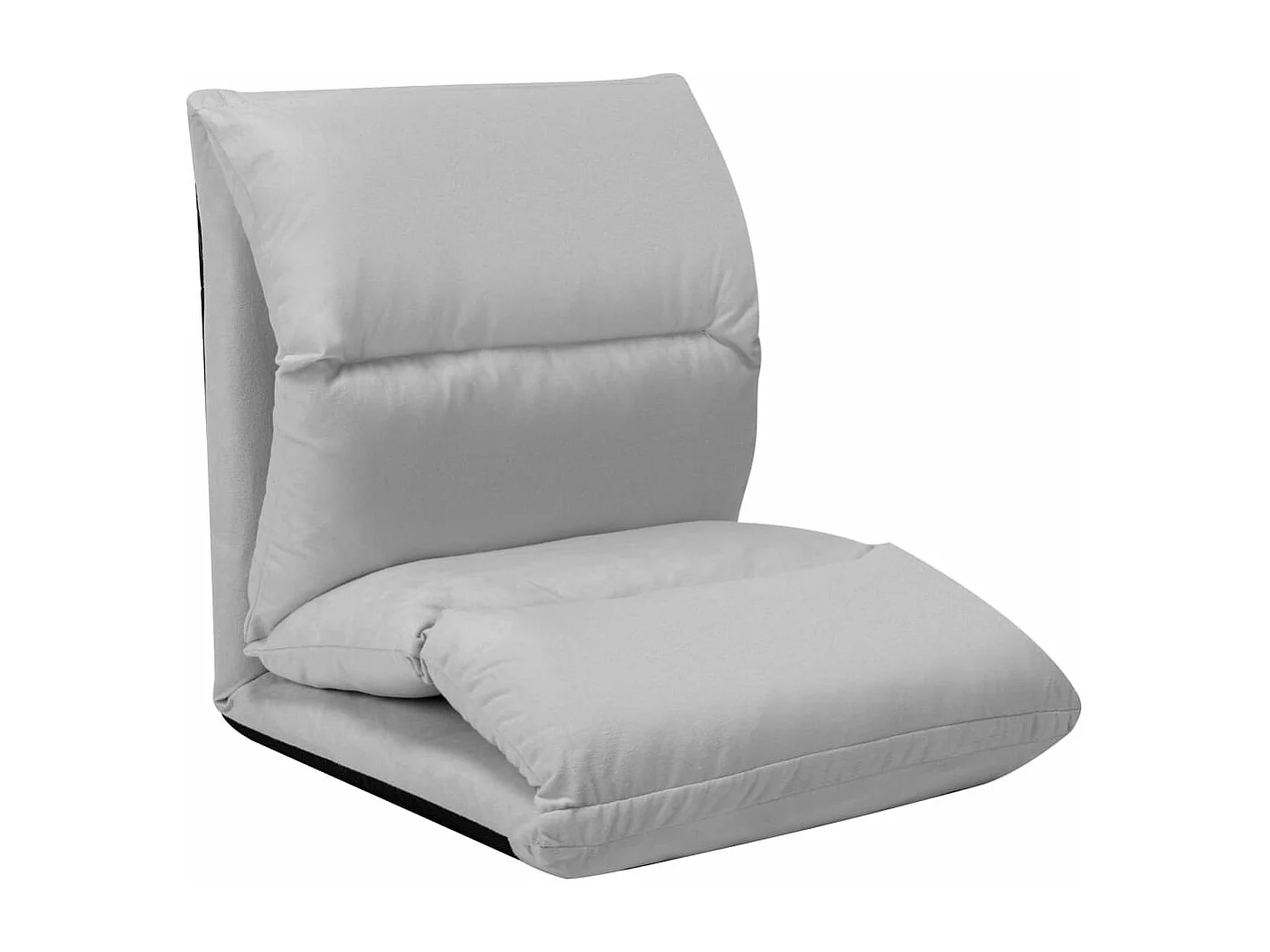 Pirjo  Chaise pliable de sol Gris clair Microfibre