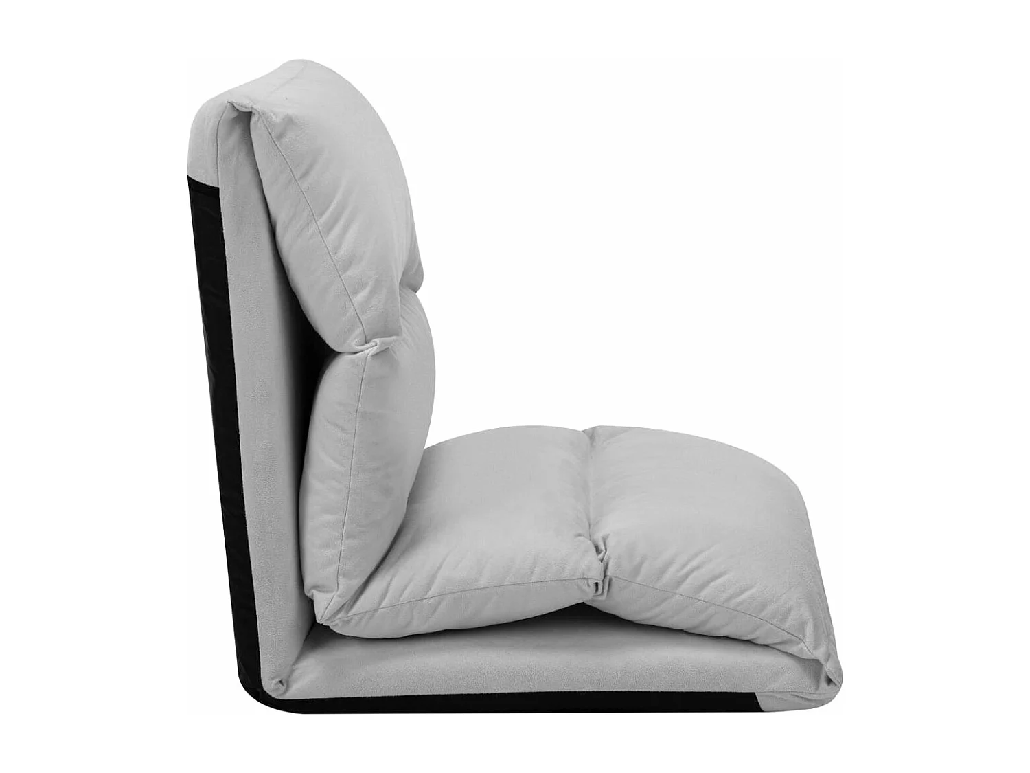 Pirjo  Chaise pliable de sol Gris clair Microfibre