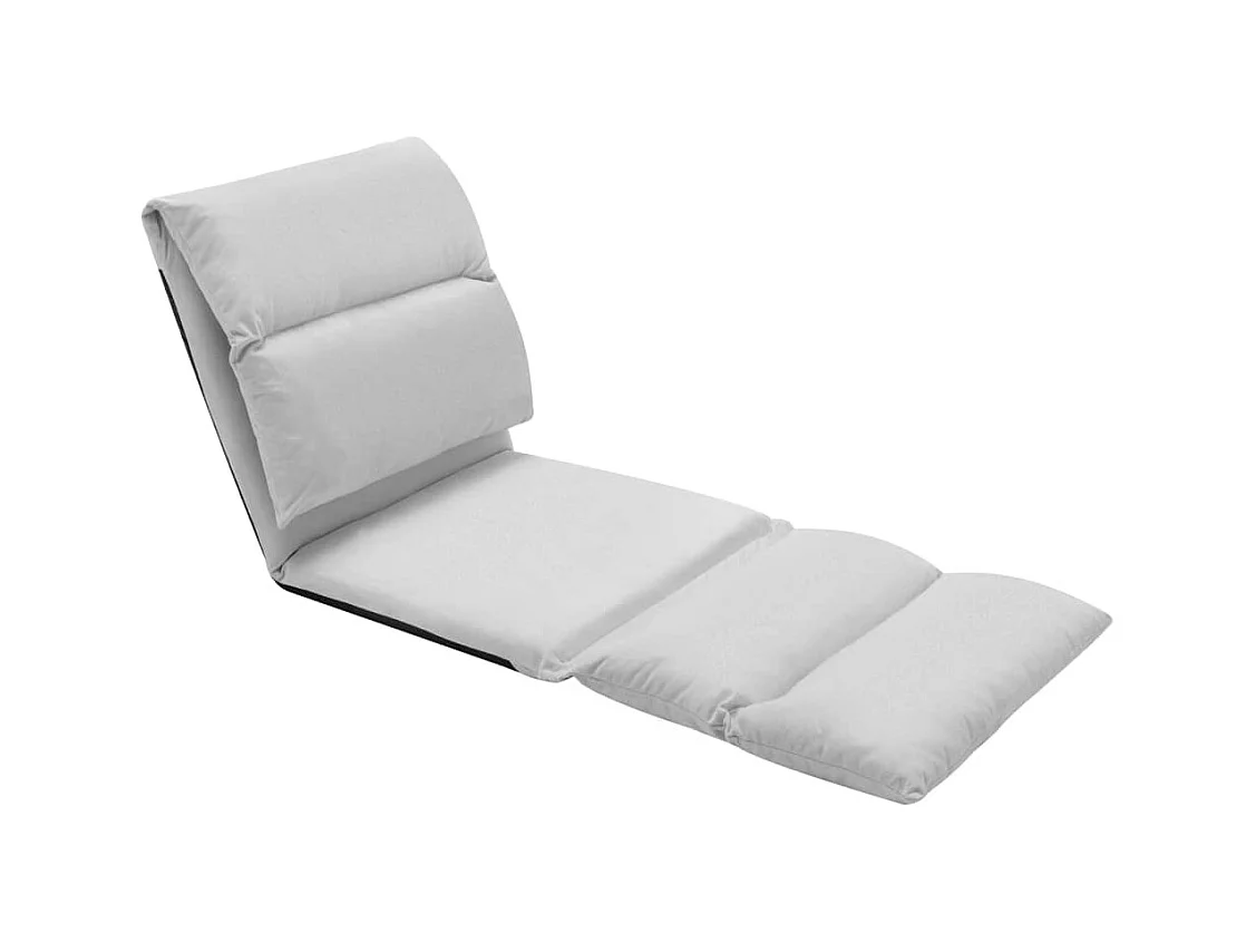 Pirjo  Chaise pliable de sol Gris clair Microfibre