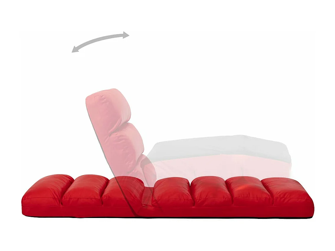 Guadalupe Isabel  Vloerstoel inklapbaar kunstleer rood