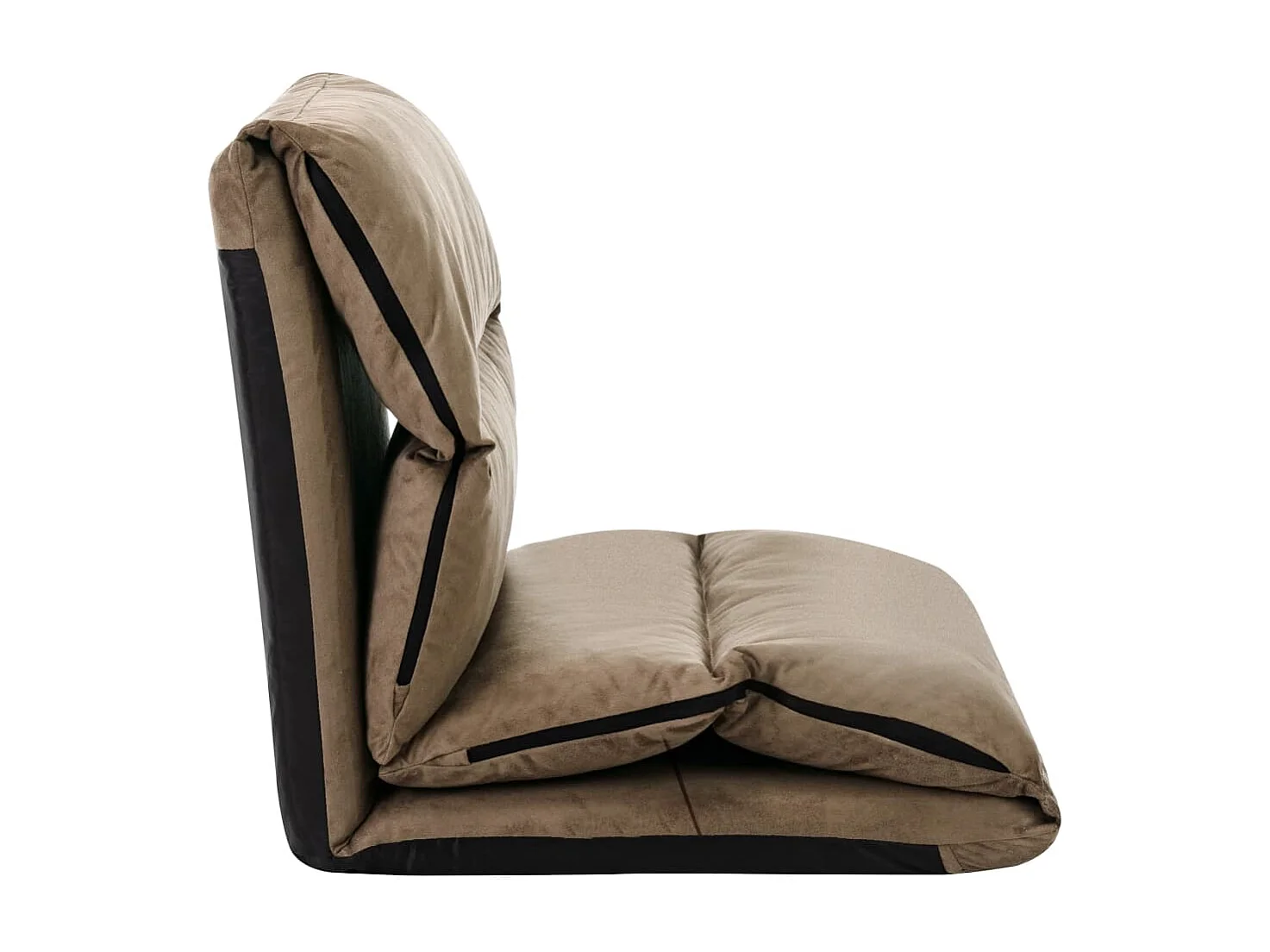 Pirjo  Chaise pliable de sol Taupe Microfibre