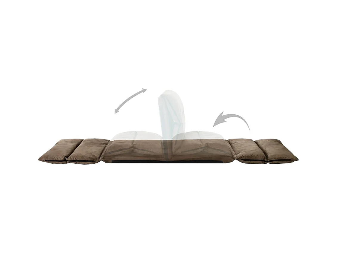 Pirjo  Chaise pliable de sol Taupe Microfibre