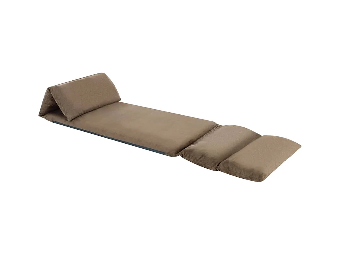 Pirjo  Chaise pliable de sol Taupe Microfibre